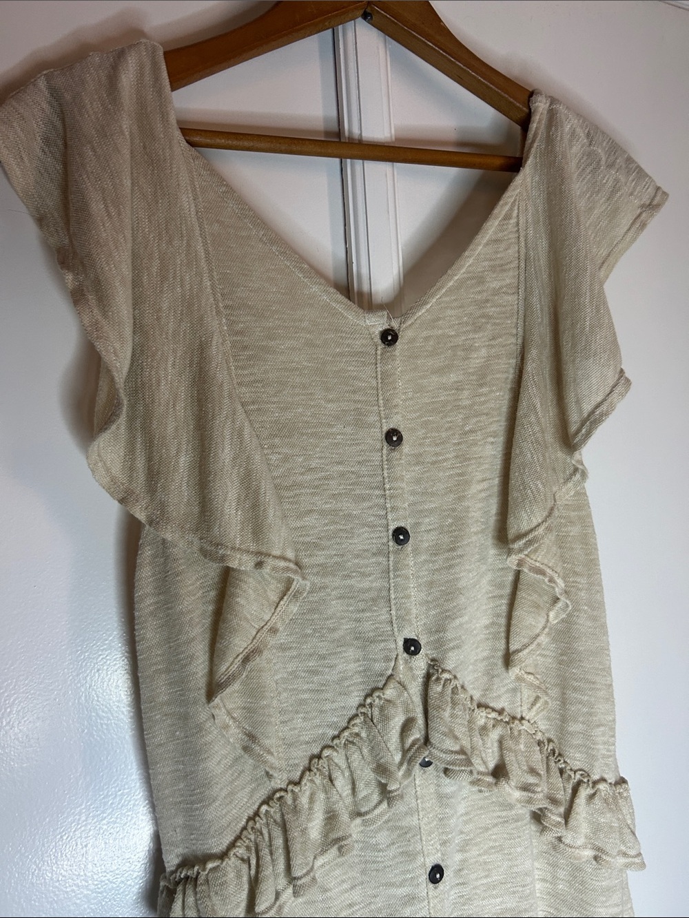 Free People Beach Ruffle Button Front Maxi Dress - Picture 3 of 8